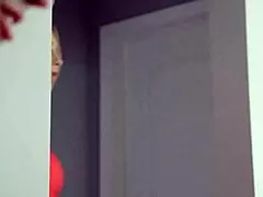 Stepmom sneaks in to suck stepdaughter's boyfriend cock in taboo threesome facial cumshot