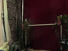 hotwife steffi sways in blue floral dress teasing her bare pussy