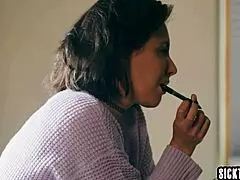 kira noir straps on to fuck casey calvert's big ass in horny lesbian play