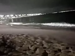 curvy brazilian milf flashes big pussy lips on beach then squats for hot panty piss tease