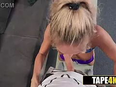 Blonde Milf Stripper Neighbor Tricks Young Guy Into Deep Hardcore Cock Sucking And Pussy Pounding!