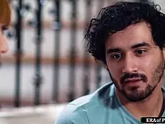 Curvy redhead stepmom teaches young stepson pussy pounding basics with deepthroat demo