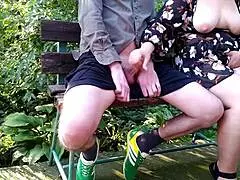 stepmom's risky public tit flash leads to stepson's massive cum explosion