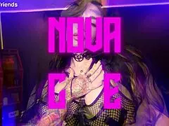 nova cane pacar goth nakal naik kontol pake lingerie jilat memek