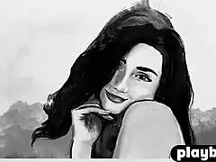 GORGEOUS BRUNETTE MILF ALEXANDRA BELLE RIPS CLOTHES. HOT NAKED POSING OUTDOOR!