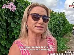 Deutsche Blonde Milf Wild Bunny Flashes Small Tits Public Car Pickup