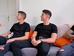 tru kait rides three huge cocks in double penetration creampie filling all her holes with cum