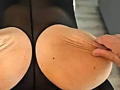 WOW, Aqua Pola Toys My Pierced Nipples And Pussy In Sexy Nylon! 😈