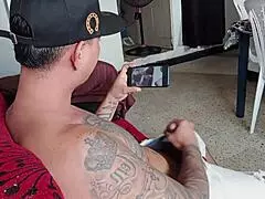 hey i come home and catch horny stepson stroking huge cock in living room part 1