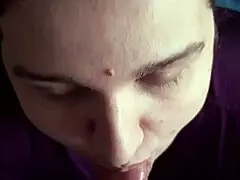 curvy bbw lover slurps monster cock til juicy facial cumshot!