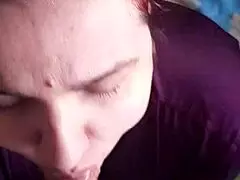 curvy bbw lover slurps monster cock til juicy facial cumshot!