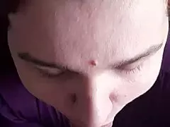 curvy bbw lover slurps monster cock til juicy facial cumshot!