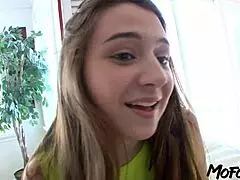 18yo brunette mommy slurps old daddy's sloppy deepthroat cock 😩💦