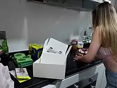 Ever thought your stepmom's ass would feel this tight on your birthday? Stepson pounds her doggystyle