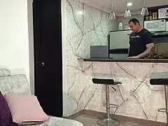 Horny Latina Milf Roommate Caught Dildoing Fucked Rough Creampied Face Tits Covered