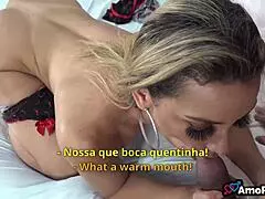 Divorced Brazilian Milf Sucks Monster Cock From Ex's Friend With Big Clit And Ass