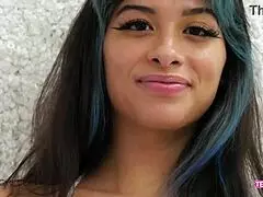 super sexy brunette teen mommy, come massage my cock on this sofa in pov