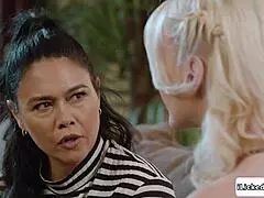 Big Tits Asian Milf Tests Stepdaughter Lesbian GF