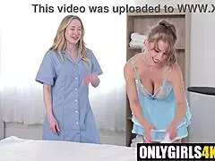 PAWG LESBIANS OCTAVIA RED AND ALAINA TAYLOR TEACH HARDCORE REALITY PUSSY LICKING IN PETITE POV