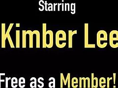 playful kimber lee rides dildo hard wet pussy lips gripping big toy!