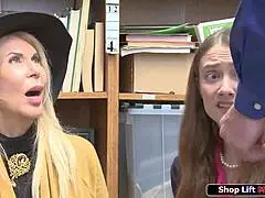 Stepgrandma dominates stepgranddaughter in rough face fucking group orgy