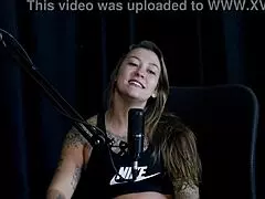 check out damiana's wild interview flashing lingerie toys public with vovô moai