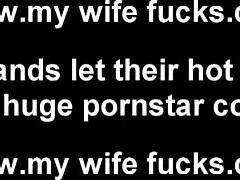 she's on her knees begging for that big alpha cock while her hubby watches in cuckold bdsm femdom hell...