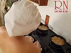 hey nudist housewife regina noir, why cook naked in kitchen like a slutty maid??