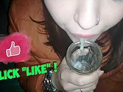 Outdoor 69 deepthroat ends with cum on face