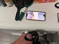 stepmom caught stepson sniffing panties so she deepthroats and creampies him