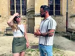 gorgeous french blonde in mini begs for thick hard cock