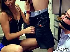 wild ride leaves cuckold hubby watching in awe