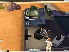 damn, pegging my sis hard with strapon in sims 4 lesbian toy action