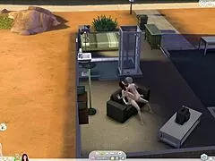 damn, pegging my sis hard with strapon in sims 4 lesbian toy action