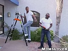 Busty Black Hairy Cunt Milf Drilled Hard By Two Monster Black Dicks