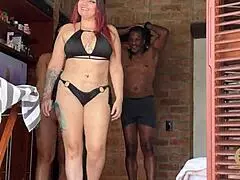 wife kylei feeling kinky for a bbc third wheel threesome with latina milf teasing big black cock riding?