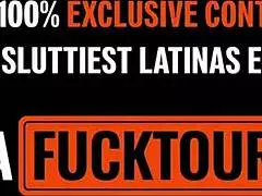 shaved latina milf's pussy stretched sloppy by tourist's big white cock doggystyle missionary