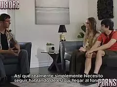 Trio therapy turns taboo when petite latina seduces for creampie