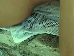 Ebony Shasta Wonder's Big Natural Tits Burst Out in Outdoor Striptease!