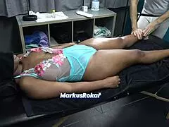 Black Sexy Milf Sensual Oiled Boobs Massage Big Natural Tits