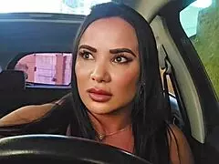 app driver slut waits in parking lot for married young stud creampie