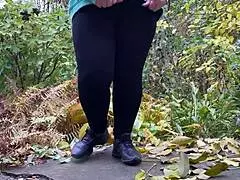 i can't believe this hot mature in leggings pees doggystyle over me