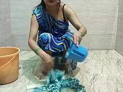 Stepmom Sucks and Fucks Stepson Deepthroat While Washing Clothes – Dirty Talk Indian Mommy!