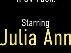 Dude, check Julia Ann's big tits bouncing as her creamy cougar cunt gets pounded hard