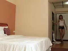 that sexy asian stepmom gets her tight shaved pussy licked and fingered by cute girls in bed