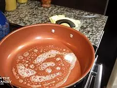 i crave kymber leigh's mature stepmom lips on my hard cock under breakfast table