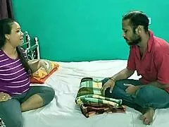 Young sales boy bends bhabhi over for intense doggystyle creampie pounding