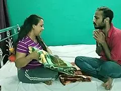 Young sales boy bends bhabhi over for intense doggystyle creampie pounding