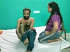 Young sales boy bends bhabhi over for intense doggystyle creampie pounding