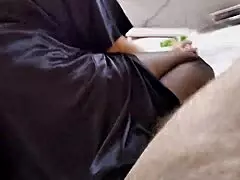 you gotta see these inspiring blowjobs from my mature blonde bitch with glasses sucking monster cocks like a pro